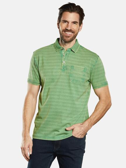 engbers Polo-Shirt gestreift Hellgruen