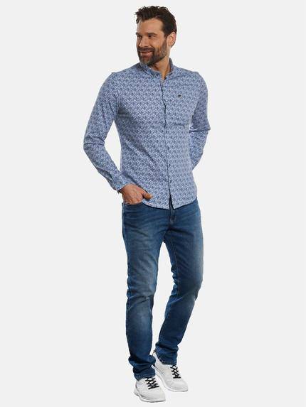 engbers Herren Langarm-Hemd Jersey Brilliantblau 32669 engbers Herren Langarm-Hemd Jersey Brilliantblau 32669