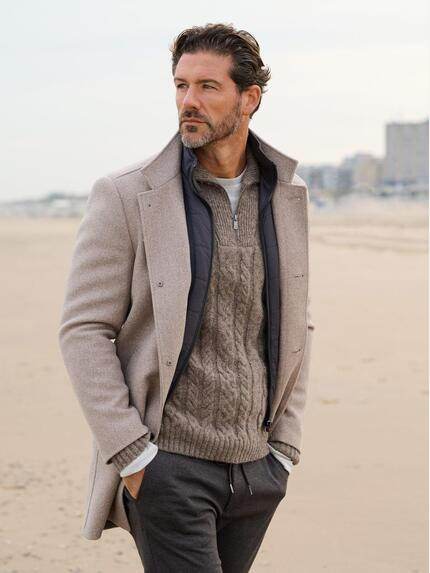 emilio adani Herren Mantel mit heraustrennbarem Inlet Hellbraun 39388 emilio adani Herren Mantel mit heraustrennbarem Inlet Hellbraun 39388