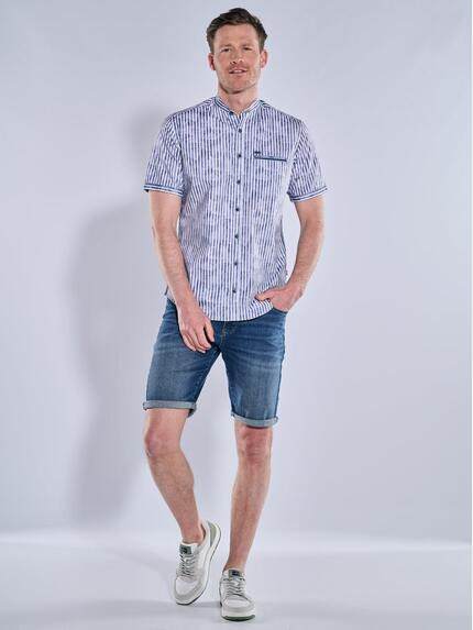 engbers Herren Kurzarm-Hemd gestreift Saphirblau 38954 engbers Herren Kurzarm-Hemd gestreift Saphirblau 38954