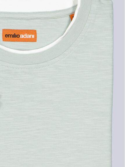 emilio adani Herren Rundhals T-Shirt Hellgruen 40649 emilio adani Herren Rundhals T-Shirt Hellgruen 40649