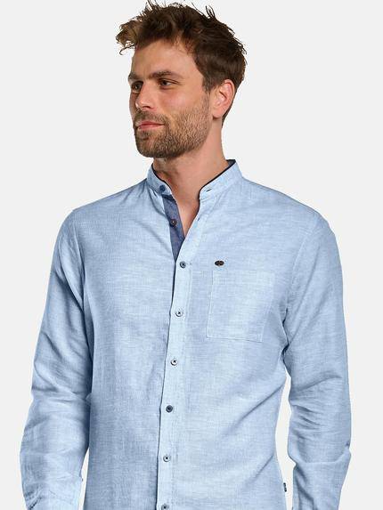 engbers Herren Langarm-Hemd mit Leinenanteil Hellblau 32995 engbers Herren Langarm-Hemd mit Leinenanteil Hellblau 32995