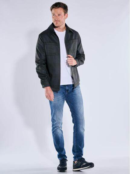 ENGBERS GERMANY Herren Overshirt in Wolloptik Saphirblau 39803 ENGBERS GERMANY Herren Overshirt in Wolloptik Saphirblau 39803