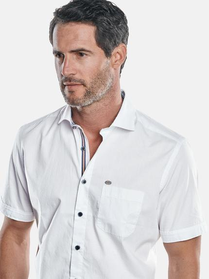 engbers Herren sommerliches Kurzarmhemd Reinweiss 29474