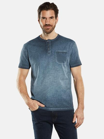 engbers Henley-Shirt regular Saphirblau