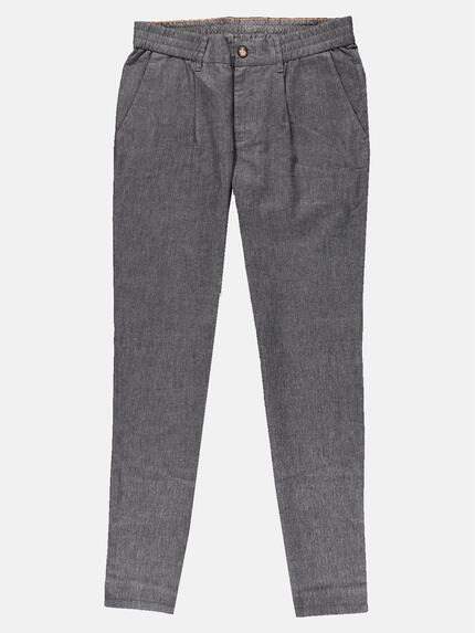 emilio adani Herren Chino mit Bundfalte Grau 30839 emilio adani Herren Chino mit Bundfalte Grau 30839