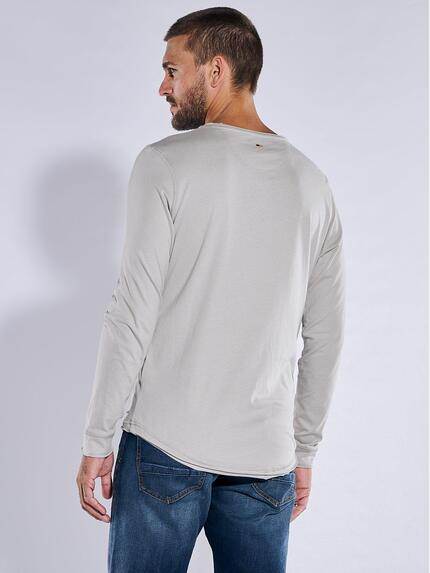 emilio adani Herren Langarm-Shirt "My Favorite" Hellgrau 33482