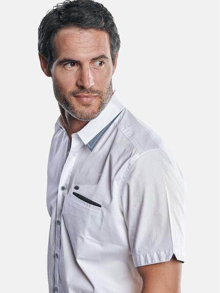 engbers Herren Hemd uni Reinweiss 30034