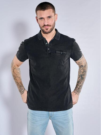 emilio adani Polo-Shirt strukturiert Schwarz