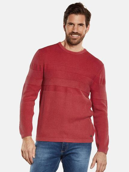 engbers Pullover strukturiert Tomatenrot