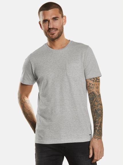 emilio adani T-Shirt uni Silbergrau