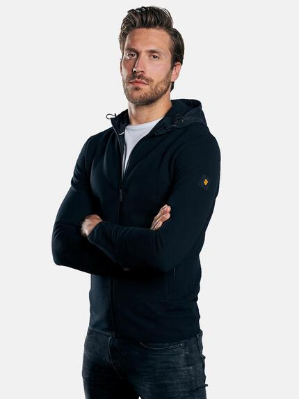 emilio adani Sweatjacke im Athleisure-Stil Schwarz