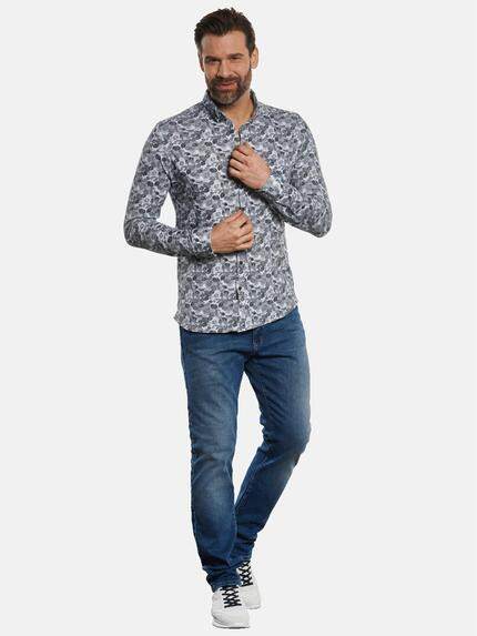 engbers Herren Langarm-Hemd mit floralem Print Oliv 32388 engbers Herren Langarm-Hemd mit floralem Print Oliv 32388