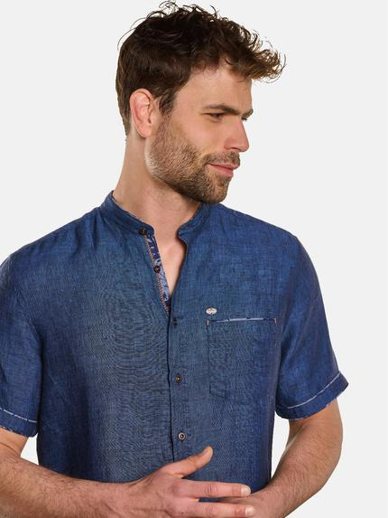 engbers Herren Kurzarm-Hemd aus Leinen Saphirblau 33068 engbers Herren Kurzarm-Hemd aus Leinen Saphirblau 33068