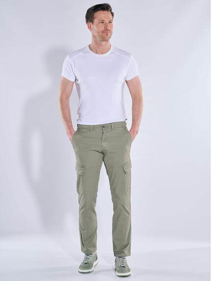 engbers Herren Cargohose straight Khaki 40382