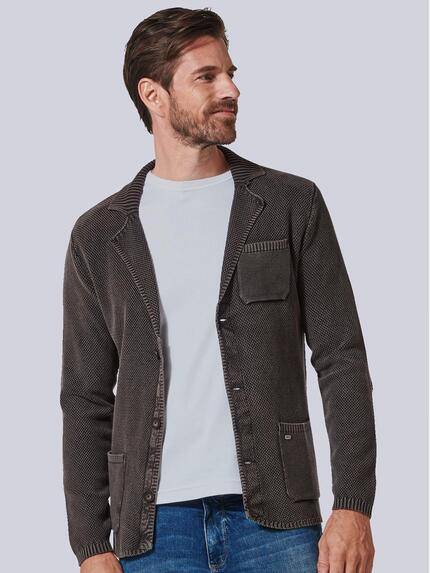 engbers Herren Strick-Sakko uni Braun 35335 engbers Herren Strick-Sakko uni Braun 35335
