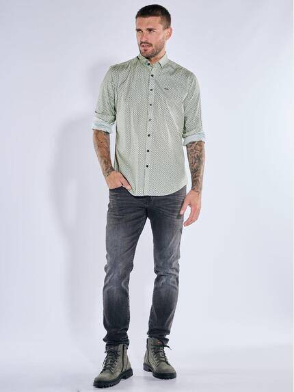 emilio adani Herren Langarm-Hemd gemustert Khaki 39333 emilio adani Herren Langarm-Hemd gemustert Khaki 39333