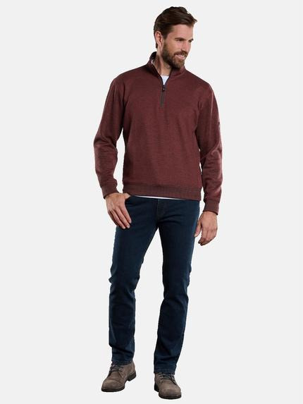 engbers Herren Sweatshirt mit Stehkragen Rot 34182 engbers Herren Sweatshirt mit Stehkragen Rot 34182