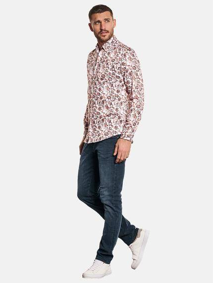 emilio adani Herren Langarm-Hemd mit Paisley-Print Orange 32639 emilio adani Herren Langarm-Hemd mit Paisley-Print Orange 32639
