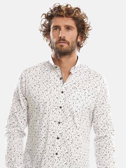 emilio adani Herren Modisches Langarmhemd mit Print Schwarz 30950 emilio adani Herren Modisches Langarmhemd mit Print Schwarz 30950