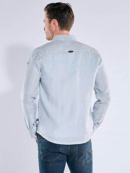 engbers Herren Leinen Overshirt mit Zipper Hellblau 40211 engbers Herren Leinen Overshirt mit Zipper Hellblau 40211