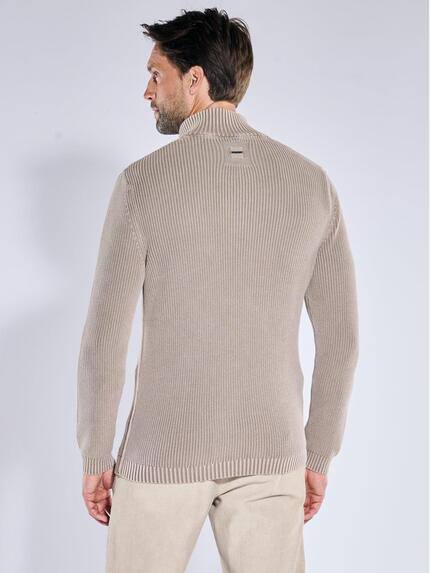 engbers Herren Pullover mit Rippstruktur Beige 39543 engbers Herren Pullover mit Rippstruktur Beige 39543