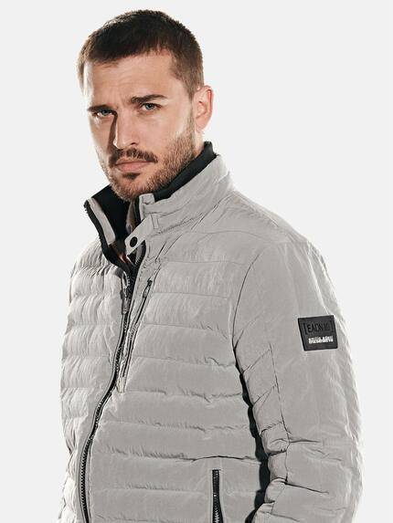 emilio adani Herren Steppjacke mit Kontrastdetails Grau 31772 emilio adani Herren Steppjacke mit Kontrastdetails Grau 31772