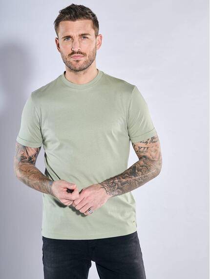 emilio adani T-Shirt aus hochwertiger Baumwolle Gruen