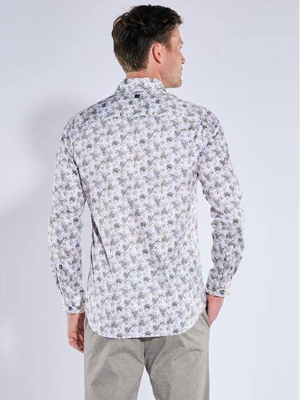 ENGBERS GERMANY Herren Langarm-Hemd mit Floralprint Reinweiss 39565 ENGBERS GERMANY Herren Langarm-Hemd mit Floralprint Reinweiss 39565