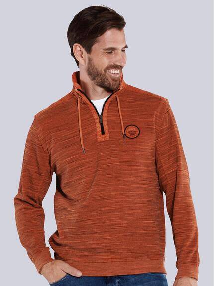 engbers Herren Sweatshirt gestreift Orange 35610 engbers Herren Sweatshirt gestreift Orange 35610