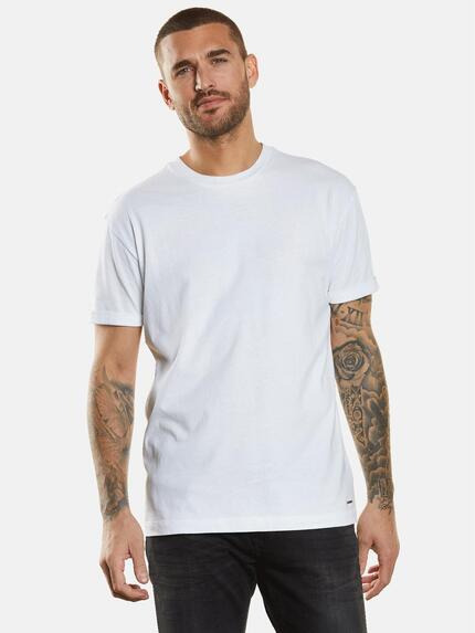 emilio adani T-Shirt uni Reinweiss