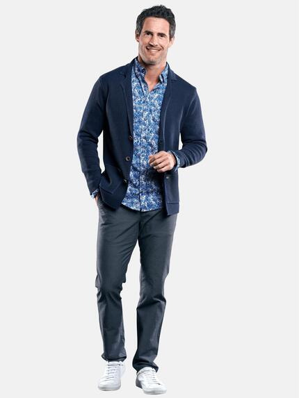 engbers Herren Softes Stricksakko aus Baumwolle Marineblau 29297 engbers Herren Softes Stricksakko aus Baumwolle Marineblau 29297