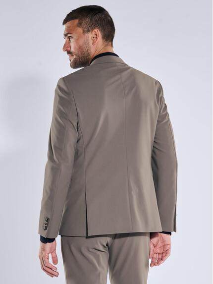 emilio adani Herren Anzug Sakko aus italienischem Garn Braunbeige 39134