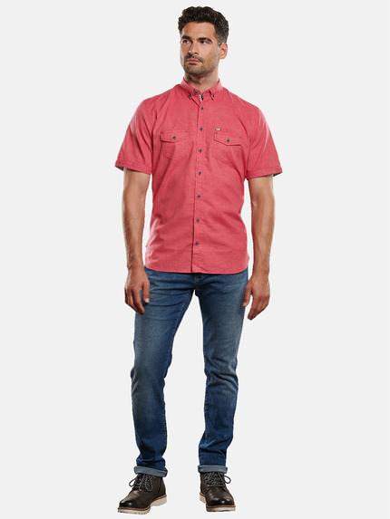 engbers Herren Hemd uni Feuerrot 31332 engbers Herren Hemd uni Feuerrot 31332