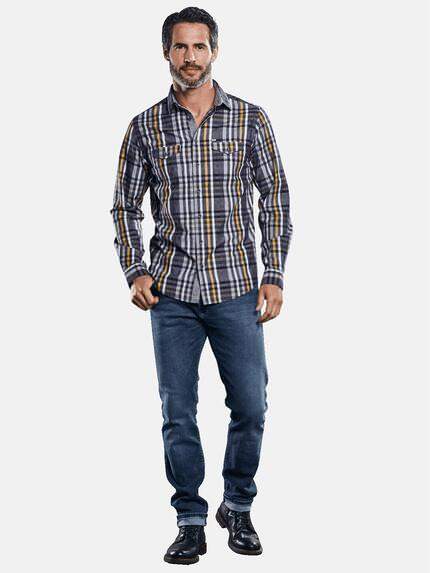 engbers Herren Modisch gefärbtes Karohemd Safrangelb 30835 engbers Herren Modisch gefärbtes Karohemd Safrangelb 30835