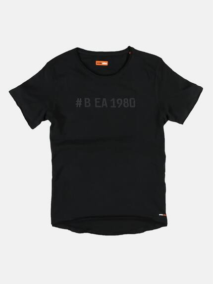 emilio adani Rundhals T-Shirt Schwarz