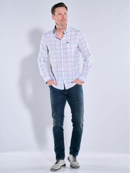 engbers Herren Langarm-Hemd kariert Naturweiss 38890 engbers Herren Langarm-Hemd kariert Naturweiss 38890