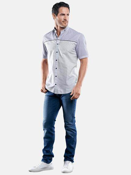 engbers Herren Softes Baumwoll-Popelin-Hemd Saphirblau 29514