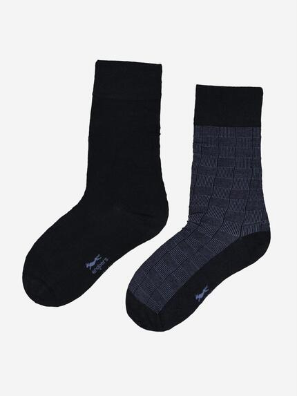 engbers Socke gemustert Saphirblau