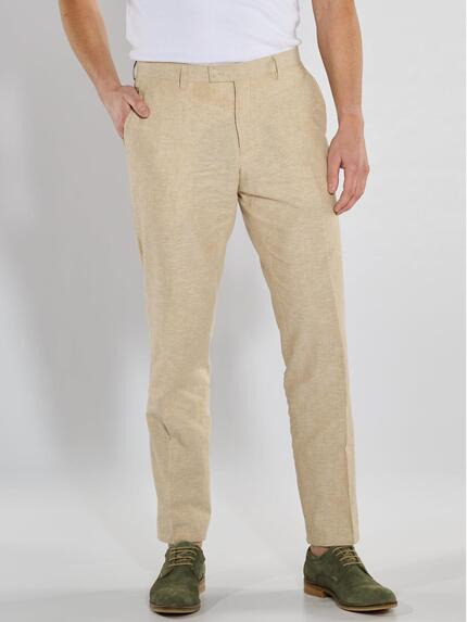 engbers Anzug-Hose slim fit Beige