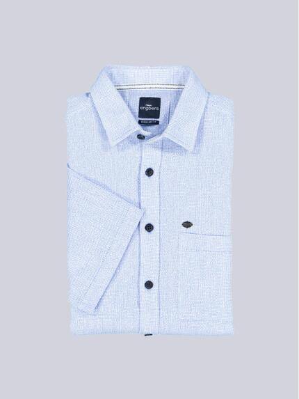engbers Kurzarm-Hemd uni Hellblau