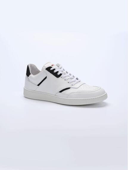 emilio adani Sneaker aus Leder Reinweiss