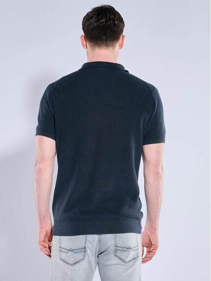 engbers Herren Polo-Shirt strukturiert Saphirblau 39046