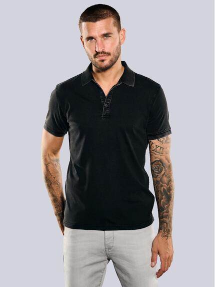 emilio adani Polo-Shirt uni Schwarz