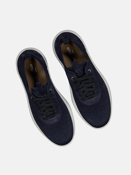 engbers Herren Sneaker aus Materialmix Blau 34416 engbers Herren Sneaker aus Materialmix Blau 34416