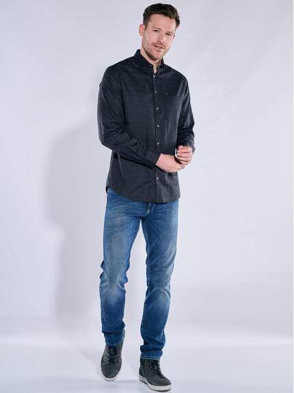 engbers Herren Langarm-Hemd gemustert Blau 38172 engbers Herren Langarm-Hemd gemustert Blau 38172