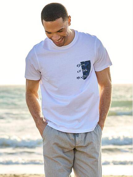 emilio adani Herren T-Shirt uni Weiß 38959 emilio adani Herren T-Shirt uni Weiß 38959