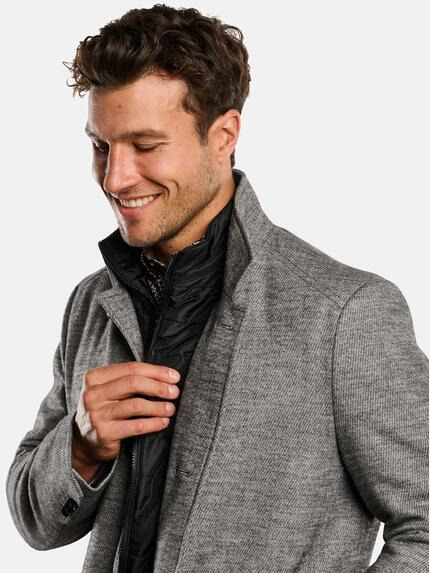 engbers Herren Mantel mit Inlet Schokobraun 33588 engbers Herren Mantel mit Inlet Schokobraun 33588