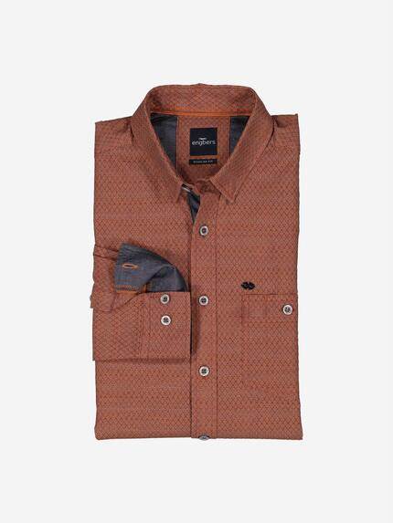 engbers Herren Langarm-Hemd strukturiert Orange 37635 engbers Herren Langarm-Hemd strukturiert Orange 37635