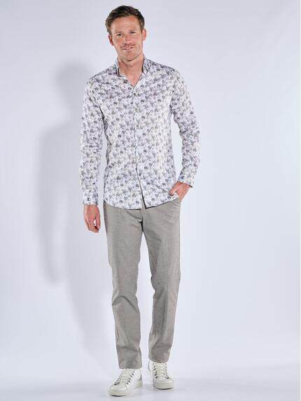 ENGBERS GERMANY Herren Langarm-Hemd mit Floralprint Reinweiss 39565 ENGBERS GERMANY Herren Langarm-Hemd mit Floralprint Reinweiss 39565